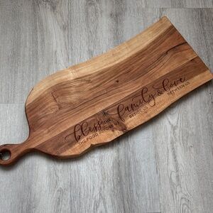 Wooden Serving Board with Engraving New